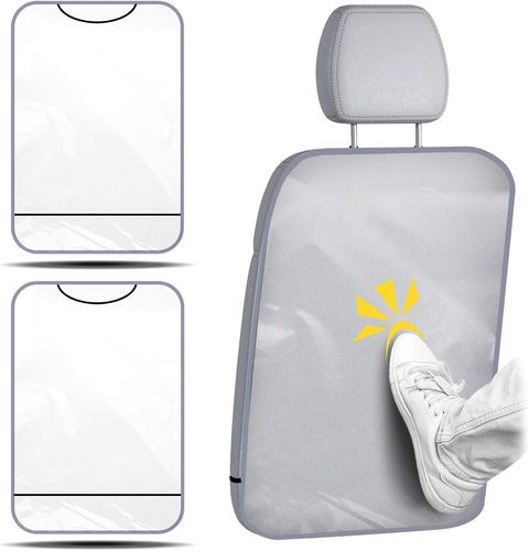 2 Pack Large Car Kick Mats Back Seat Protector, Clear Waterproof Back Seat Cover - Picture 11 of 12