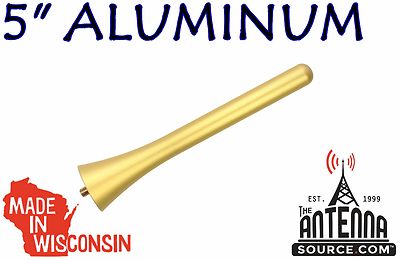 **SHORT**  5'' GOLD ALUMINUM ANTENNA MAST - FITS: 2006-2026 Mazda Miata