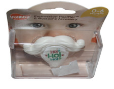 Ulubulu 0-6 Months "Ho! Ho! Ho!" Expression Baby Pacifier & Mustache Accessory