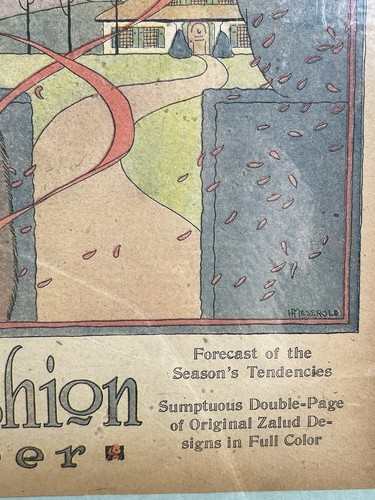 Antique Harriet Meserole Illustration Page 1918 Fall Fashion 10” x 17.5” - Picture 9 of 16