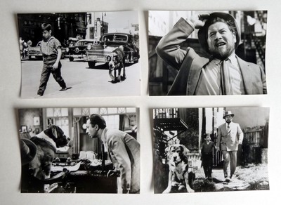 HUND, DER BOZZI HIESS Peter Ustinov 4 Pressefotos 13x18cm WA 80er Ladislao Vajda