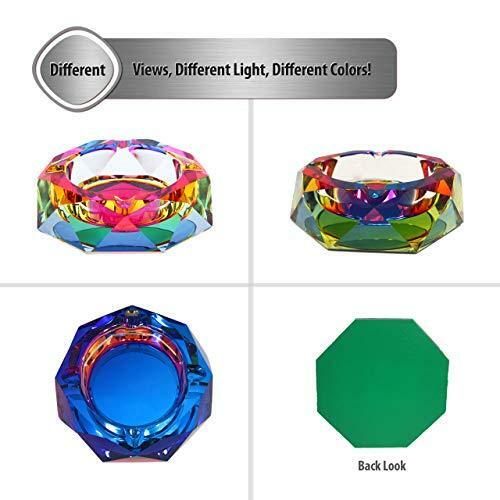 Crystal Ashtray Cigarette Ash Tray Blue Ashtray with Stress Relief