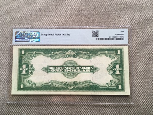 1.00 1923 silver certificate FR237 PMG 40 extremely fine EPQ - Picture 2 of 2