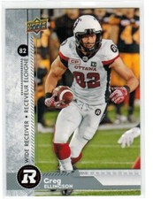 2018 Upper Deck CFL Blank Back Parallel Greg Ellingson Ottawa Redblacks /5?
