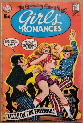 GIRLS' ROMANCES #144 (1969) SEXY NICK CARDY GO-GO DANCER COVER