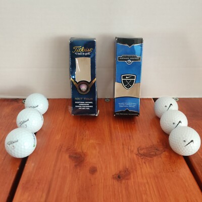 Titleist NXT Tour And Nike Precision Golf Balls - 6 Count Total New Open Box