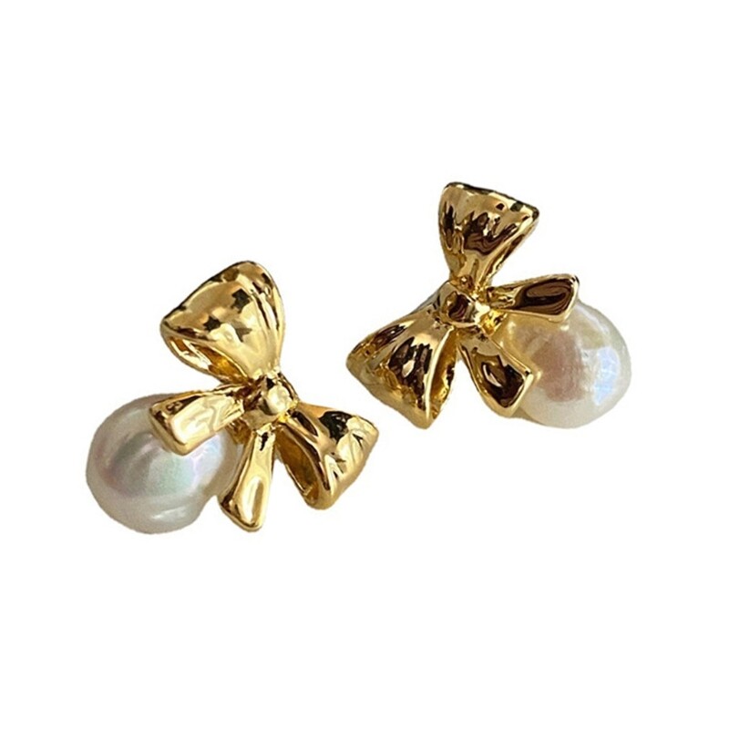 Gold Bow & Butterfly Earrings for Teens - Fashion Jewelry Gift