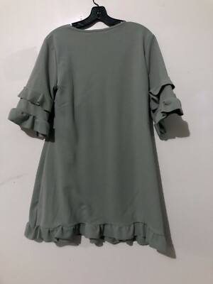 boohoo olive green dress Olive boohoo Ruffle Front Smock Maxi Dress