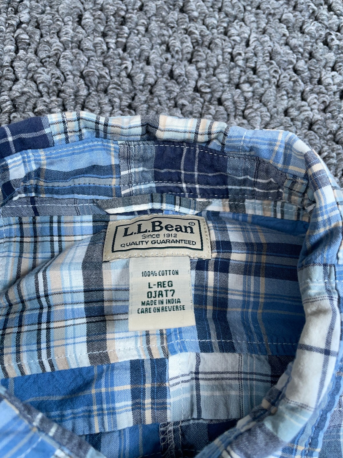 L.L. Bean Patchwork Madras Pattern Shirt Adult La… - image 3