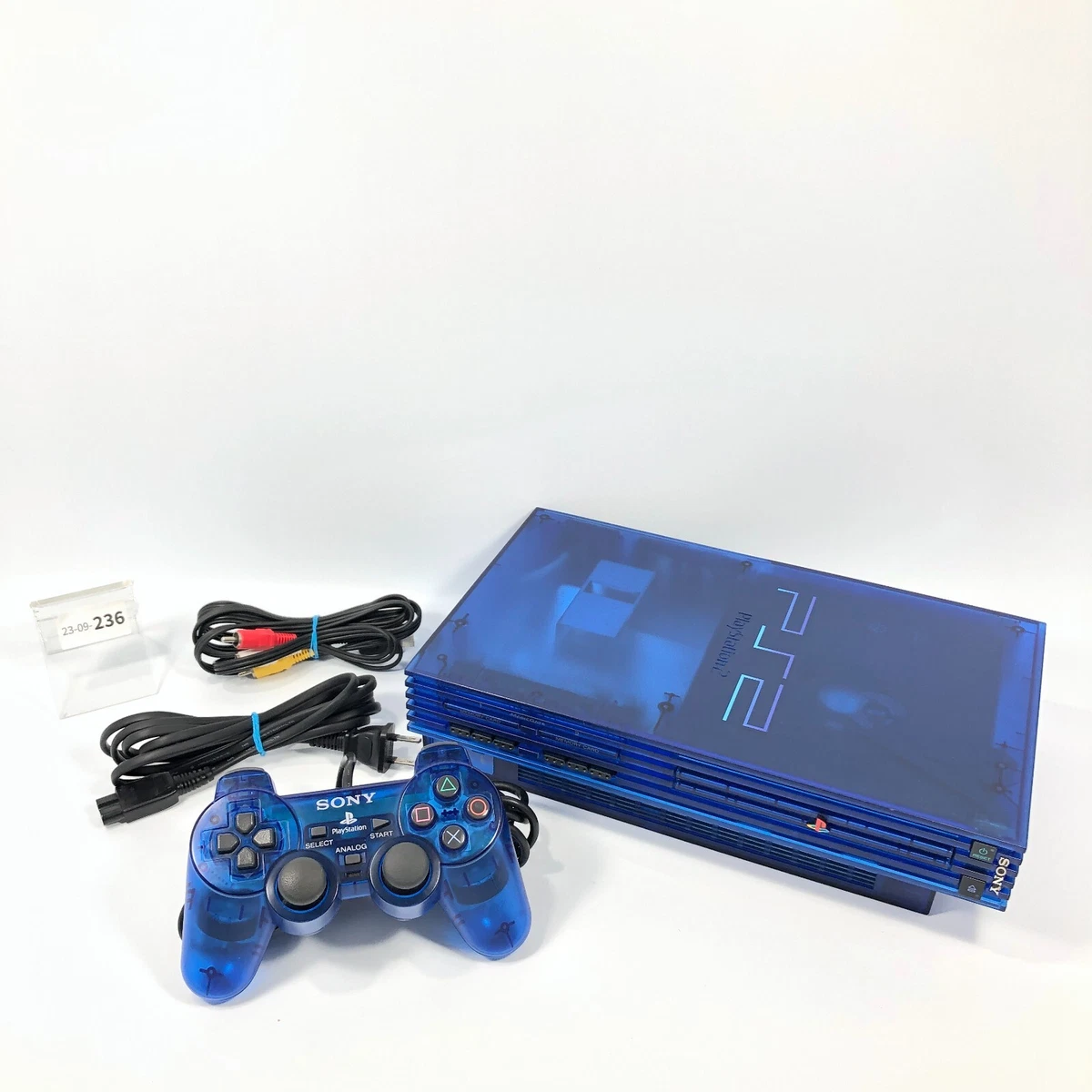 【Excellent】Sony PlayStation 2 Ocean Blue Console SCPH 37000 from Japan PS2