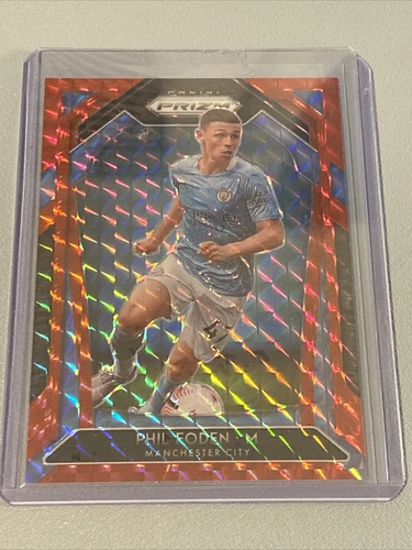 2020-21 Panini Prizm Premier League Phil Foden Red Mosaic /159 SP