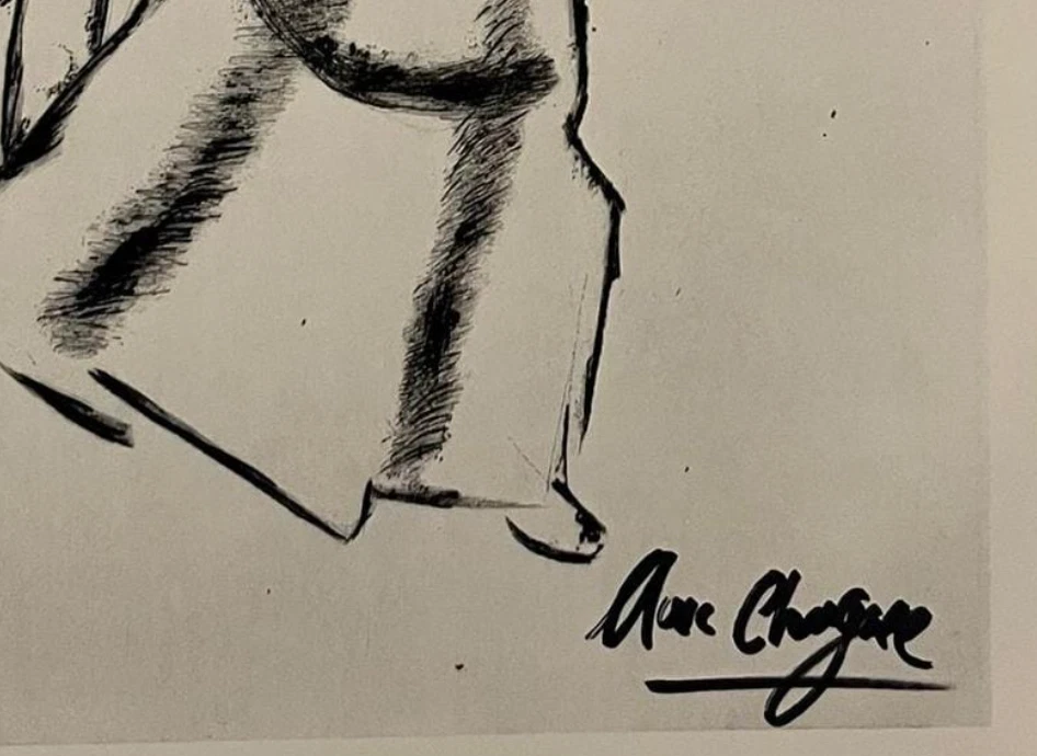 Impresión original firmada a mano por Marc Chagall con certificado de autenticidad y +$3.500 USD de valoración Foto 4 de 4