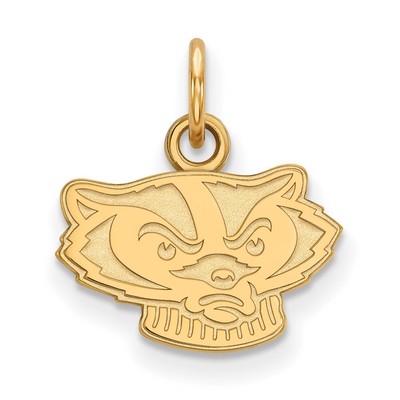 10k Gold LogoArt University of Wisconsin Badger Extra Small Pendant 1Y058UWI