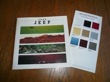 1988 Jeep Wrangler Wagoneers Comanche Cherokee Sales Brochure Exterior Colors