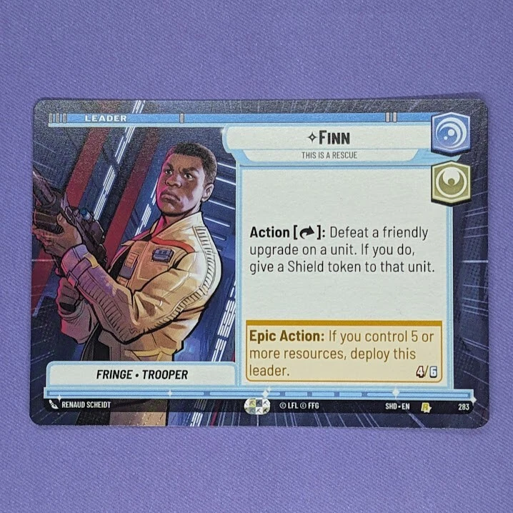 Star Wars Unlimited Shadows of the Galaxy Finn Hyperspace 283 SHD