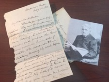 AUSTIN PHELPS LTR. SIGNED, ANDOVER THEOLOGICAL SEMINARY, THEORY OF PREACHING