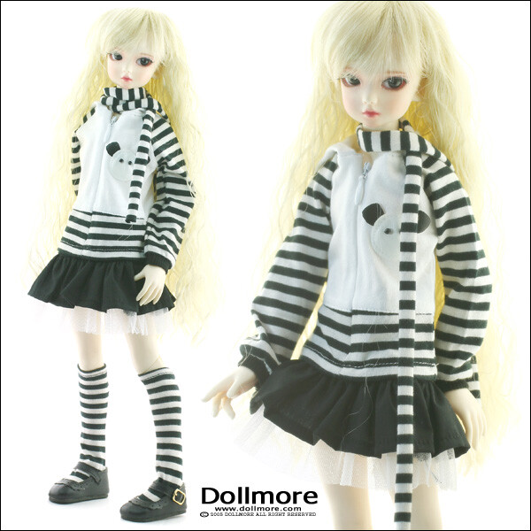 1/4 BJD clothes set MSD - Zebra Zipup Set (For Girl)[A6-3-4 1/4 BJD clothes set MSD - Zebra Zipup Set (For Girl)[A6-3-4
