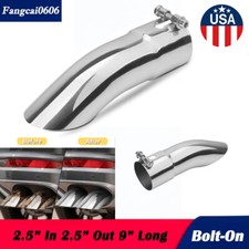Stainless Steel Polished Exhaust Tip Turn-down 2.5 Inlet - 2.5 Outlet -9 Long