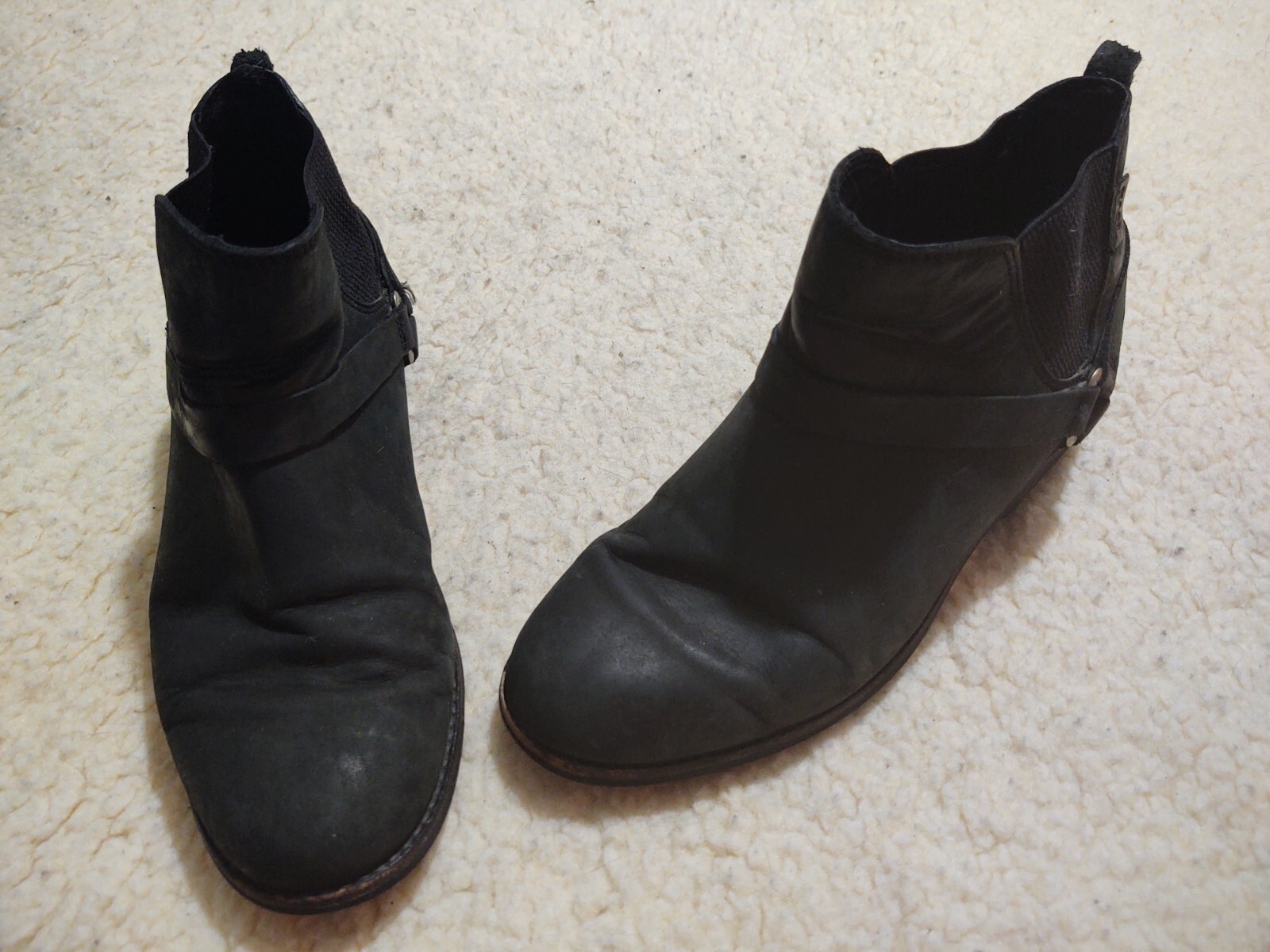 Teva De La Vina Leather Chelsea Ankle Boots Booties Women’s Size 7 1017146 Black