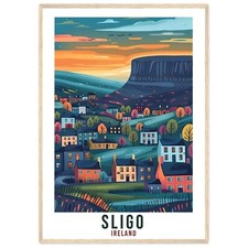 Sligo Travel Print Ireland Wall Art Wall Hanging Home Living Dcor Sligo Gift Art