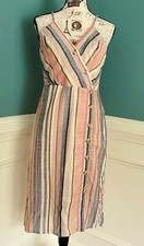 Express M Striped Smocked Sundress Dress CP1-41