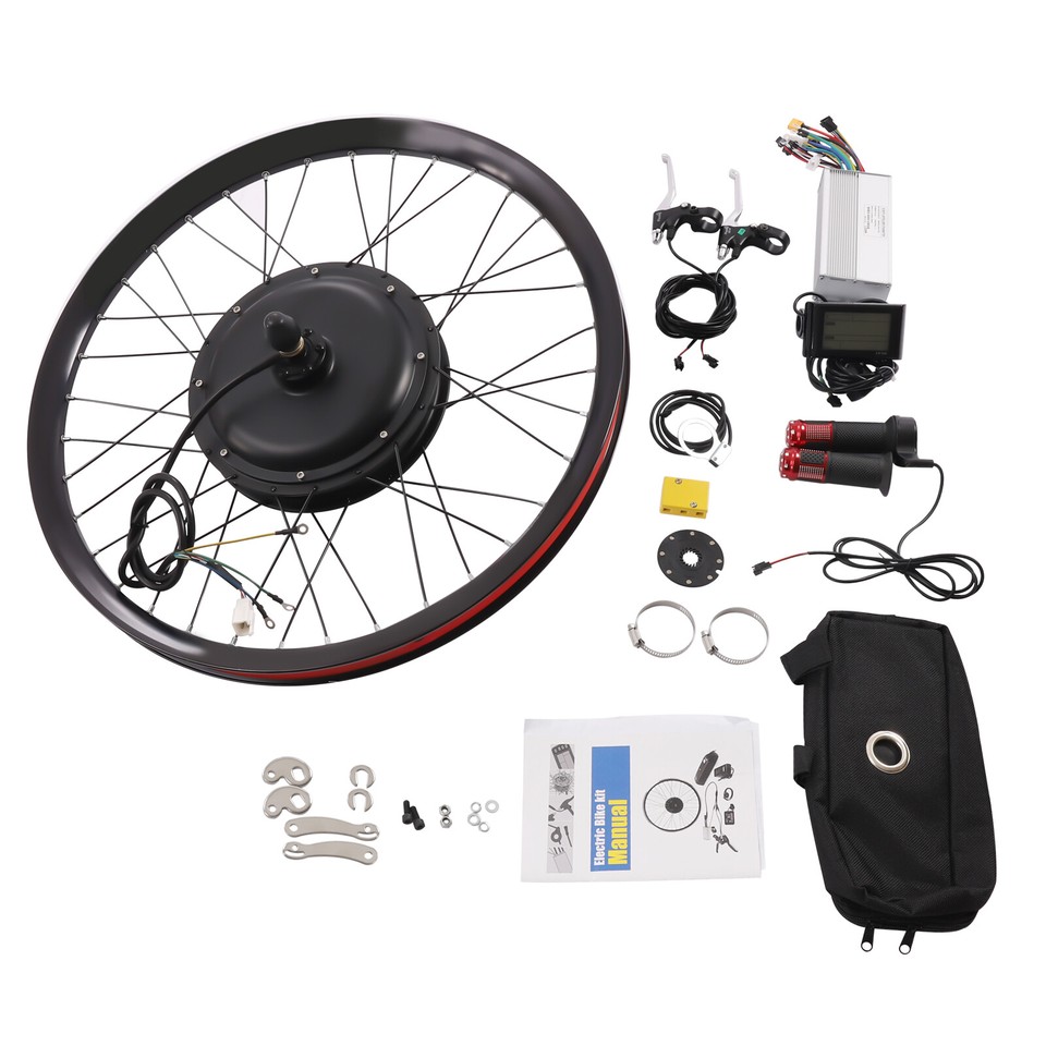 29" Electric Bicycle Rear Wheel E Bike Motor Conversion Kit 9 Speeds