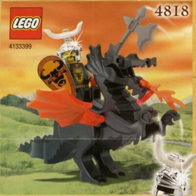 LEGO Knight's Kingdom Cedric the Bull - Chrome silver dragon helmet (4818)