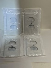 Leviton 4 pack Outlet Wallplate Cover White - Home House Plug Covers  Screws