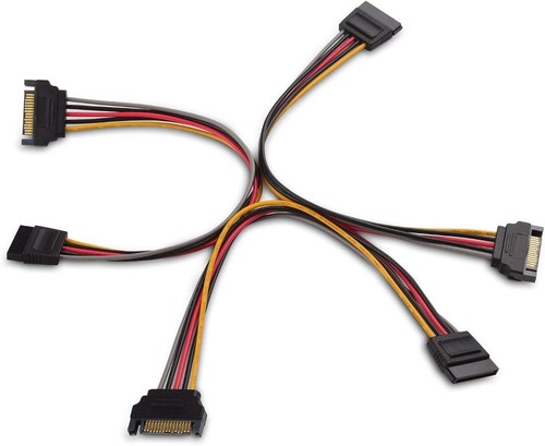 Cable Matters 3er Pack 15 Pin SATA Strom Verlängerungskabel 20cm