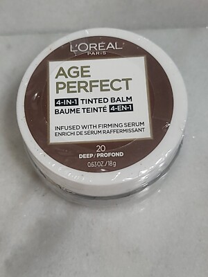 Loreal Age Perfect 4-In-1 Tinted Balm Foundation .63 Oz, 20 Deep New Sealed
