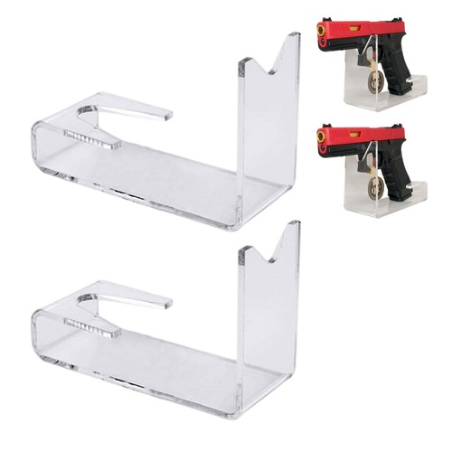2er-Pack transparenter Pistolenständer aus Acryl + Anti-Rutsch-Streifen-Pistole - Bild 6 von 12