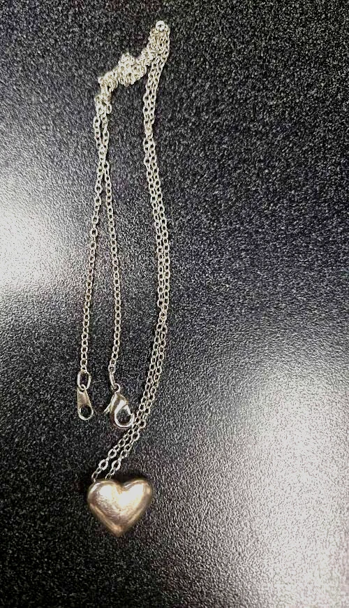 SILVER SMALL HEART JEWELRY CHARM 925 STERLING SILVER LINK CHAIN NECKLACE 18”