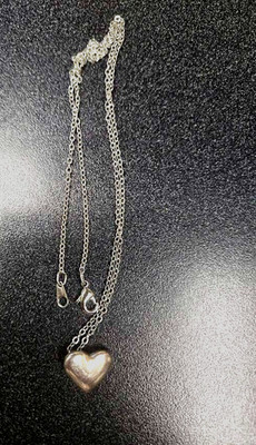 SILBER KLEINES HERZ SCHMUCK CHARM 925 STERLINGSILBER GLIEDERKETTE HALSKETTE 18''