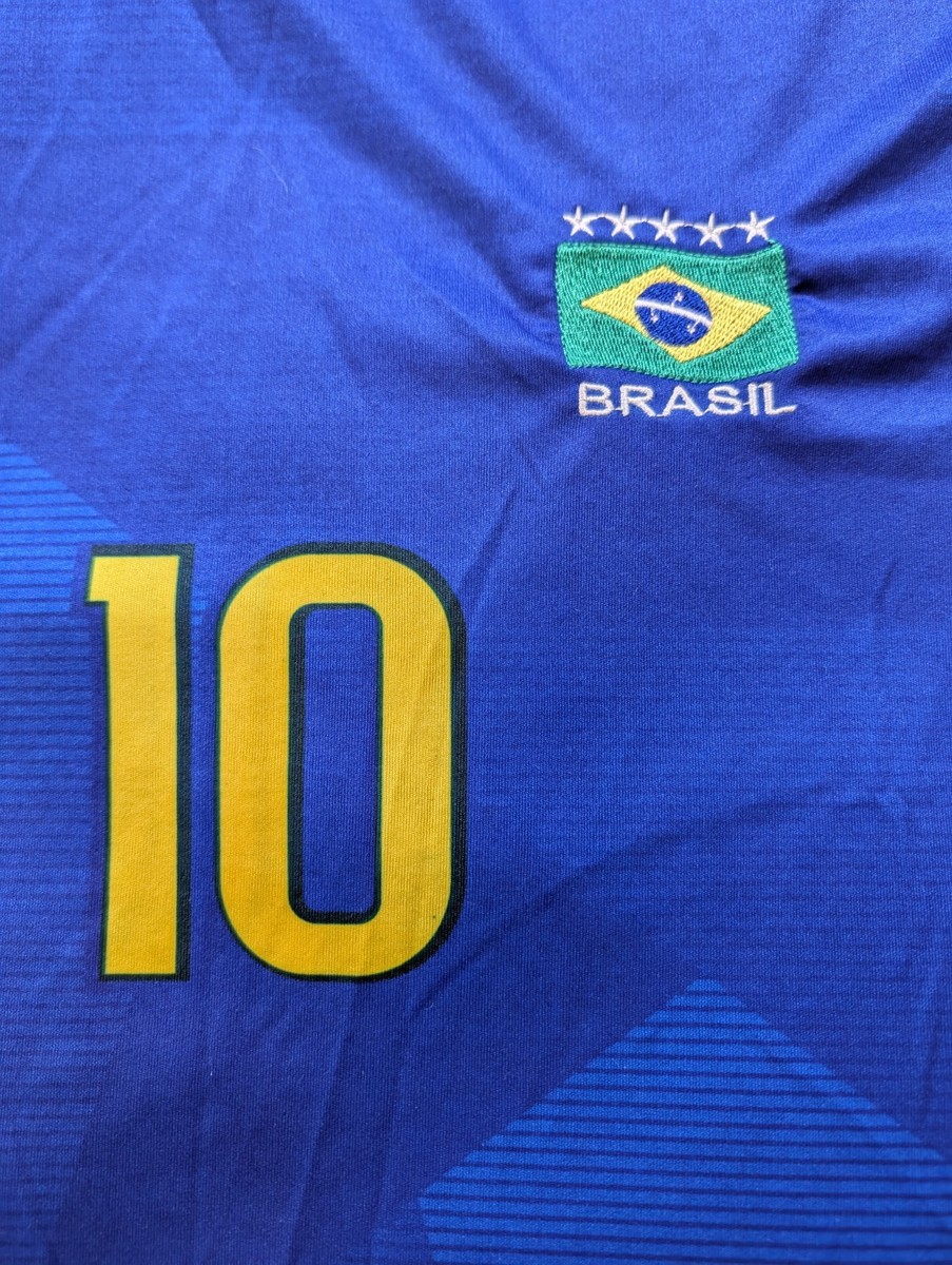 Brazil Neymar Jr #10 Soccer Jersey Blue Away Kit CBF Brasil