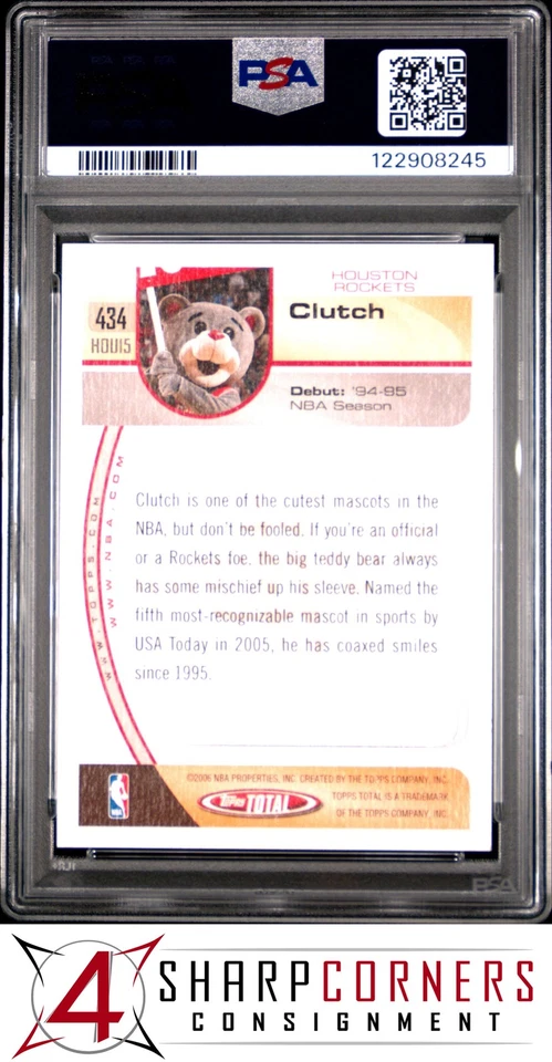 2005 TOPPS TOTAL #434 CLUTCH POP 1 PSA 10 - Image 2 of 3
