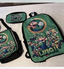 Luigi 3 Pc Set Backpack ,lunchbox , Pencil Bag