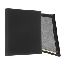 2 piezas lienzo estirado negro de 10" x 10" para pintar