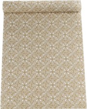 Self Adhesive Vintage Gold Floral Wallpaper Shelf Liner 17.7"W x 196"L,