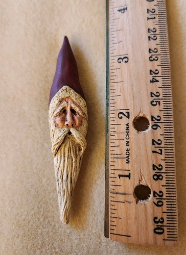 Handcrafted Clay Santa Claus Holiday Broach Pin