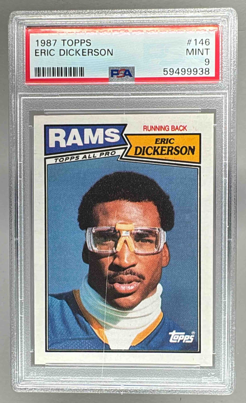 9938 Eric Dickerson 1987 Topps #146 PSA 9
