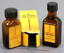 Lot of 2 Bottles KODAK Movie Projector KODASCOPE LUBRICATING OIL Great Display