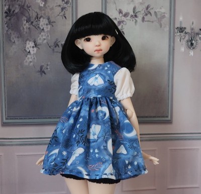 Dress and bloomers for Dust of dolls BJD ROZE Heln and Chae ~ Moon and Moths