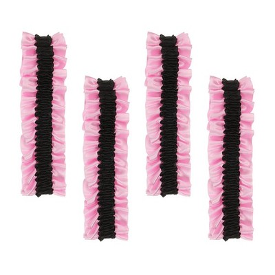 Für Armband Strumpfband, 4 Stück Anti-Rutsch Sleeve Strumpfband Herren, schwarz auf rosa