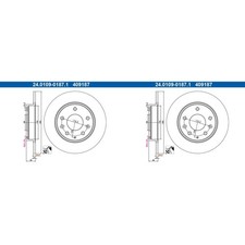 2x ATE 265,0mm BREMSSCHEIBEN HINTEN passend für MAZDA 3 CX-30 | 24.0109-0187.1