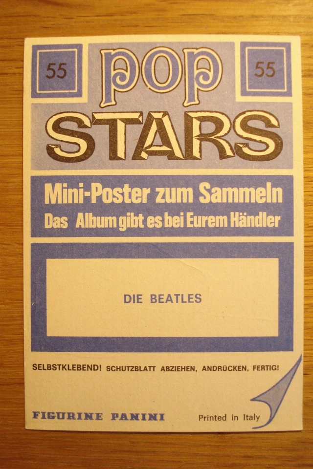 Aufkleber Mini-Poster STICKER PANINI POP STARS BEATLES NR: 55 RINGO STARR BRAVO - Bild 2 von 2