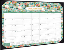 Large Desk Calendar 2026-2027 from July 2026 to December 2027, 22'' X 17''  ...