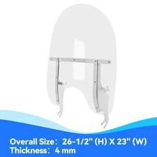 26" Acrylic Windscreen Windshield For Harley Softail Deluxe Fat Boy FLS 2000-17