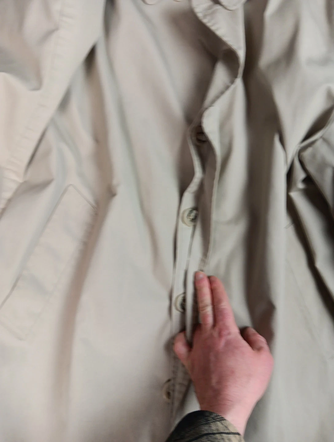 VTG Raleigh's Washington Mens Beige Trench Coat Size 44R Tan Overcoat image 18