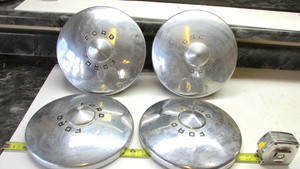 4 OLD FORD 1949 - 51 ?? DOG DISH HUBCAP WHEEL COVER