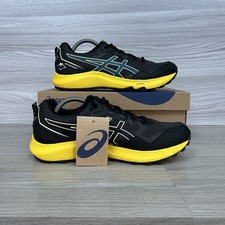 Asics Gel Sonoma 7 Running Trainers Shoes UK 11.5 New Black Yellow Mens Boxed